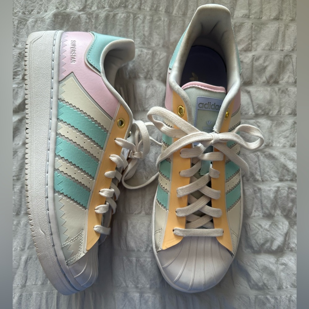 Adidas pastel superstar sneaker